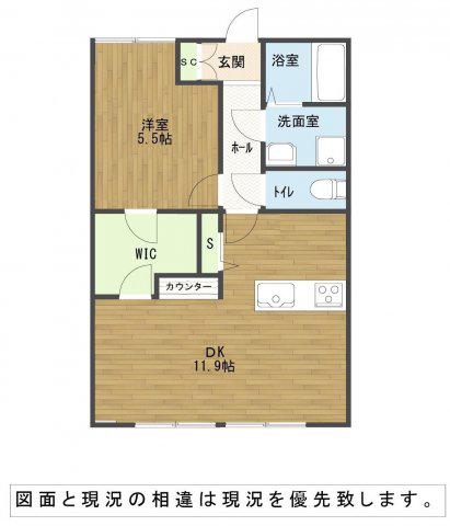 グランコムメゾン南中川(1LDK/2階)の間取り写真
