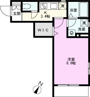 GASSE VON YONO(1K/1階)の間取り写真