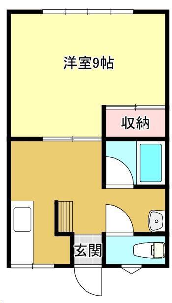 ラコール(1DK/1階)の間取り写真
