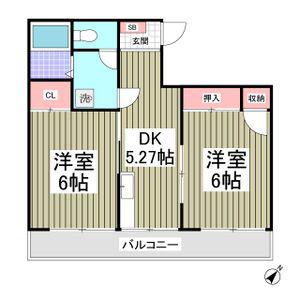 第一ピアコート(2DK/2階)の間取り写真