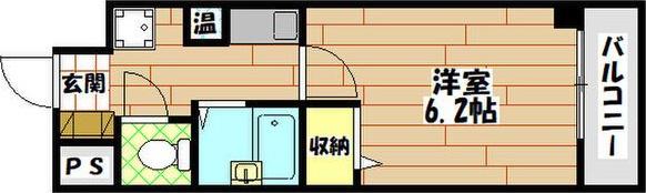 SWISS難波南(1K/8階)の間取り写真