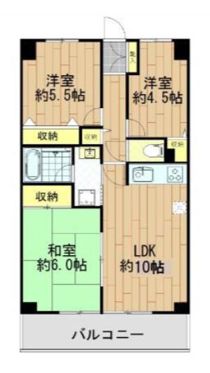 カーサ・アリヴィオ(3LDK/5階)の間取り写真
