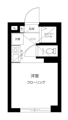 CLASS市ヶ谷(ワンルーム/2階)の間取り写真