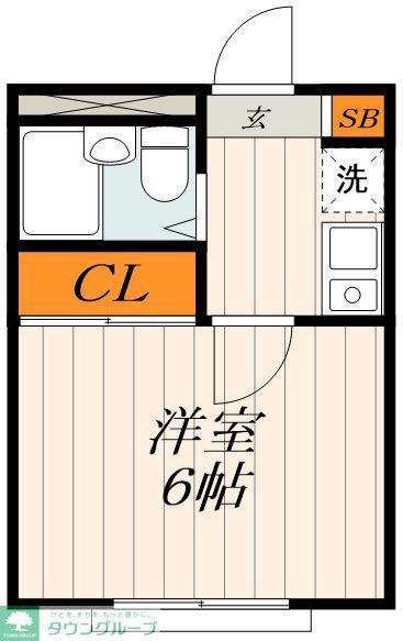 ホワイトアイランド浅草(1K/2階)の間取り写真