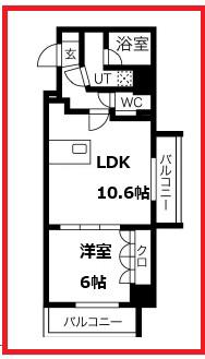 レグゼ八広(1LDK/2階)の間取り写真