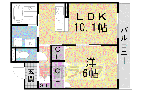 アイランド トライコムト(1LDK/2階)の間取り写真