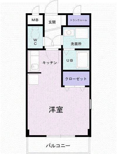 ボスコピジョーネ(ワンルーム/1階)の間取り写真