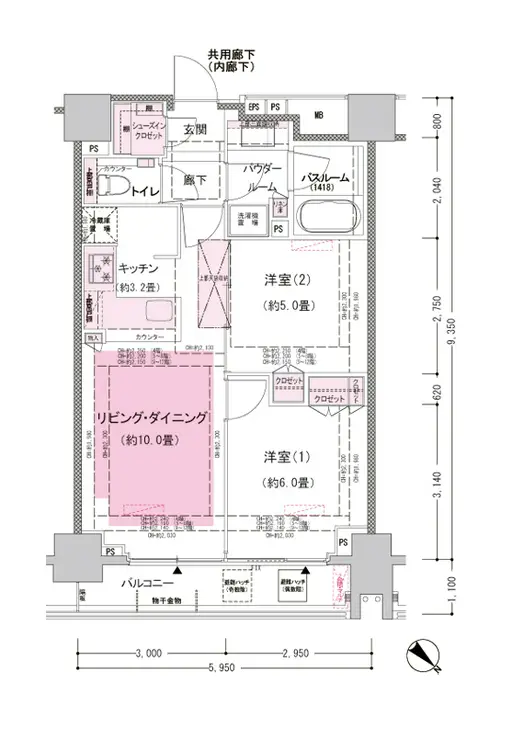 シティハウス月島駅前キャピタルコート 8階階 間取り
