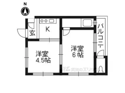 増田第3ハイツ(2K/2階)の間取り写真