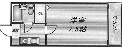 ビーナスムーン(1K/3階)の間取り写真