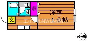 片島サンプラザ(1K/1階)の間取り写真
