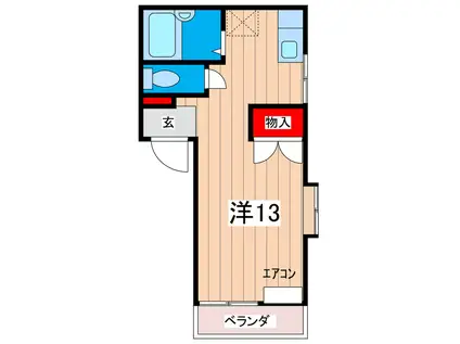 シェル川尻B(ワンルーム/1階)の間取り写真