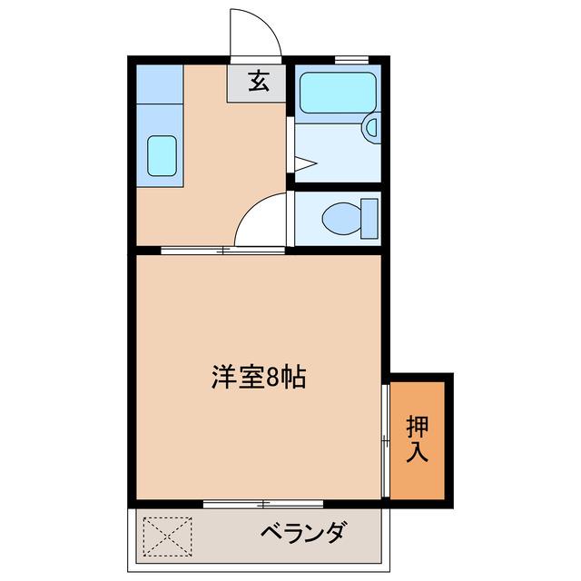藤井コーポ(1K/4階)の間取り写真