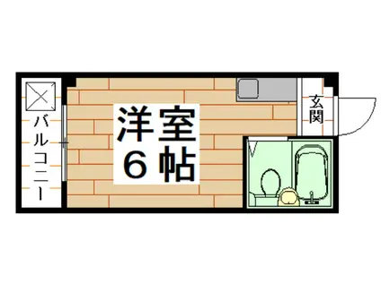 カーサコモダ(ワンルーム/2階)の間取り写真