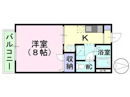 メゾン松尾E棟(1K/2階)の間取り写真