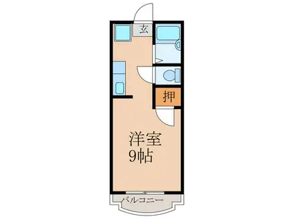 PRIMAVERA USUKI(ワンルーム/4階)の間取り写真