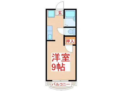 PRIMAVERA USUKI(ワンルーム/4階)の間取り写真