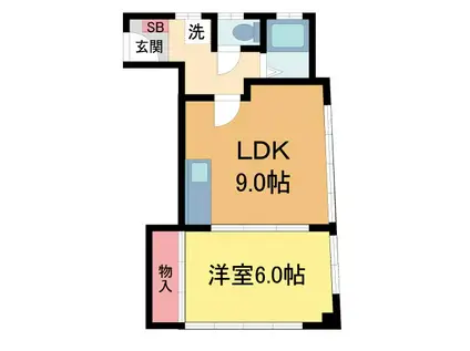 サンビレッジ夙川(1LDK/2階)の間取り写真
