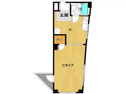 マンションエース(ワンルーム/1階)の間取り写真