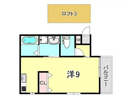 K-MAISONRICHE(ワンルーム/2階)の間取り写真