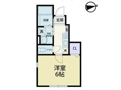 SUN VILLA(1K/1階)の間取り写真