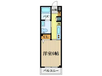 プレールドゥーク下井草 (1K/2階)の間取り写真