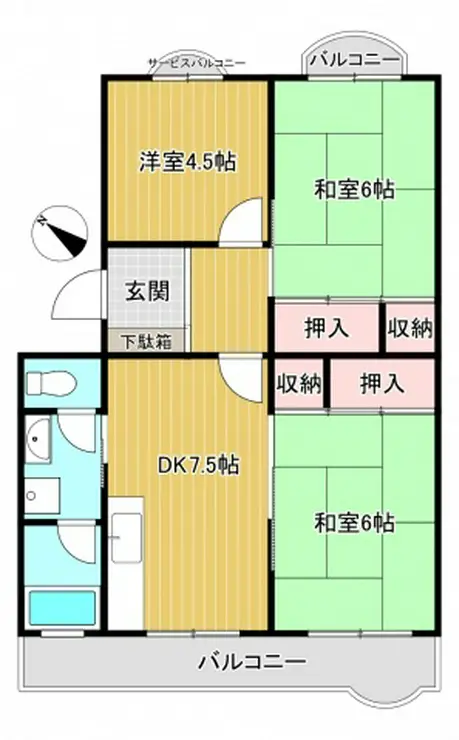 レジデンス百合ヶ丘 5階階 間取り