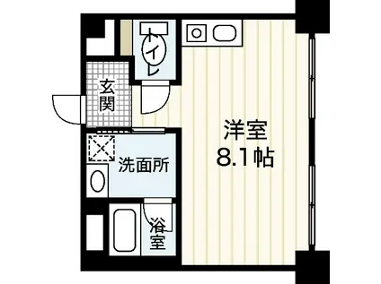NOKOII(ワンルーム/6階)の間取り写真