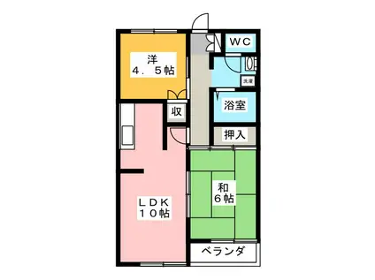 メゾンサニーベール(2LDK/1階)の間取り写真