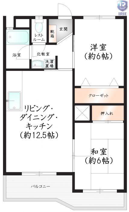 第20シティコート春日(2LDK/2階)の間取り写真