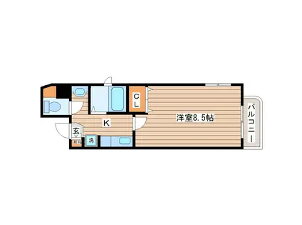 CHAYATOWN21(1K/3階)の間取り写真