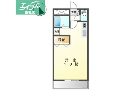 コンフォース亀山I(ワンルーム/1階)の間取り写真