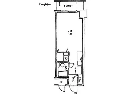 メゾンクレスト北大前(1K/4階)の間取り写真