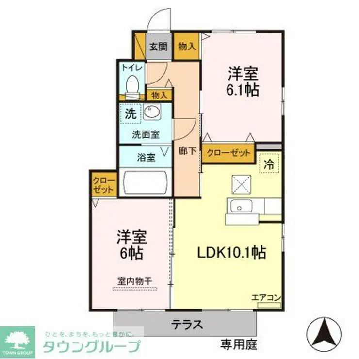 グレイスヴィラ壱番館 1階階 間取り