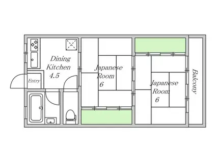 メゾンOAC(1LDK/4階)の間取り写真