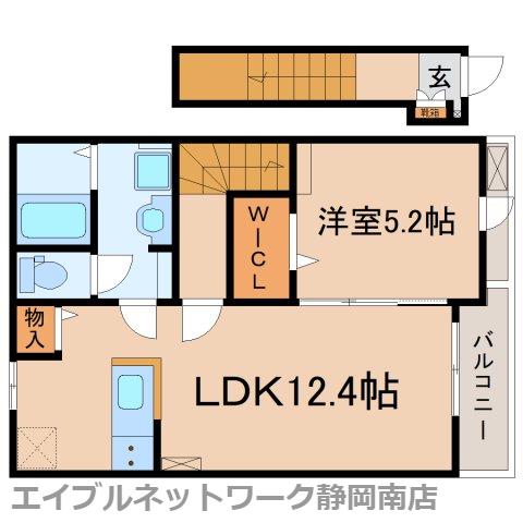 ハーモニーRH(1LDK/2階)の間取り写真