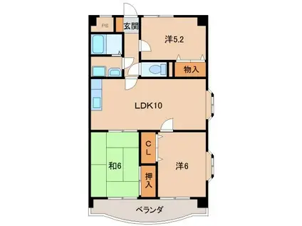 アヴァンセ21(3LDK/3階)の間取り写真