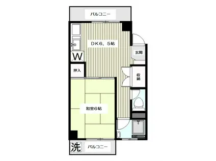 ハイツ葵(1DK/3階)の間取り写真