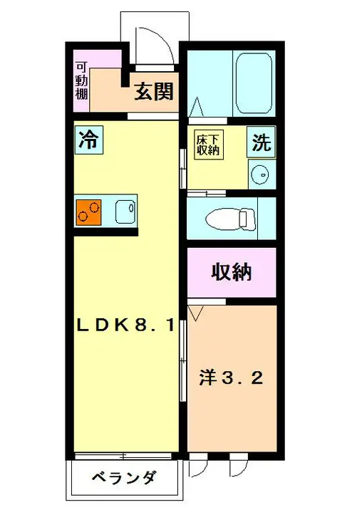 ブルーボンネット 1階階 間取り