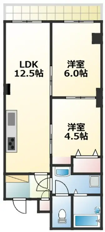 ドミール向ヶ丘 5階階 間取り