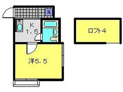 オニキス(1K/2階)の間取り写真