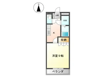 NKハイツII(1K/1階)の間取り写真