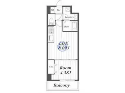 オルフェア都島(1LDK/1階)の間取り写真