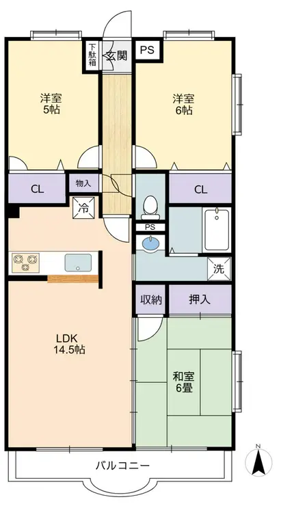 ヴィアーレ 3階階 間取り