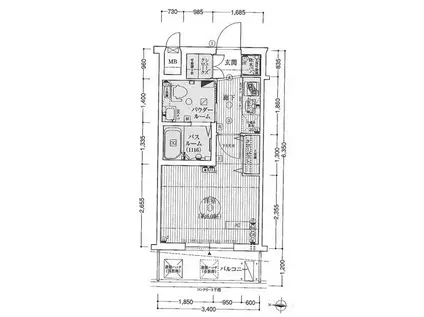 エステムコート新大阪VIII レヴォリス(1K/5階)の間取り写真