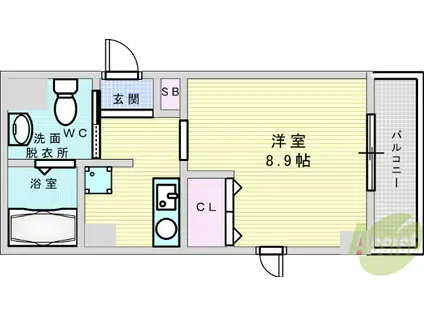 エテルノヨシダ(1K/7階)の間取り写真