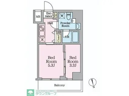 HYS桜橋MIRAIS(2K/5階)の間取り写真