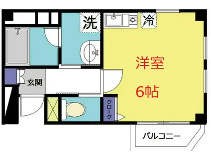 ROUND7(ワンルーム/2階)の間取り写真