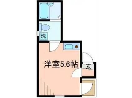 コンフォルト浅草(ワンルーム/2階)の間取り写真