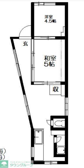 東和ビル(2K/5階)の間取り写真
